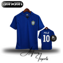 Camisa Retro Rei Pelé Seleção Brasileira 1958 Masculino