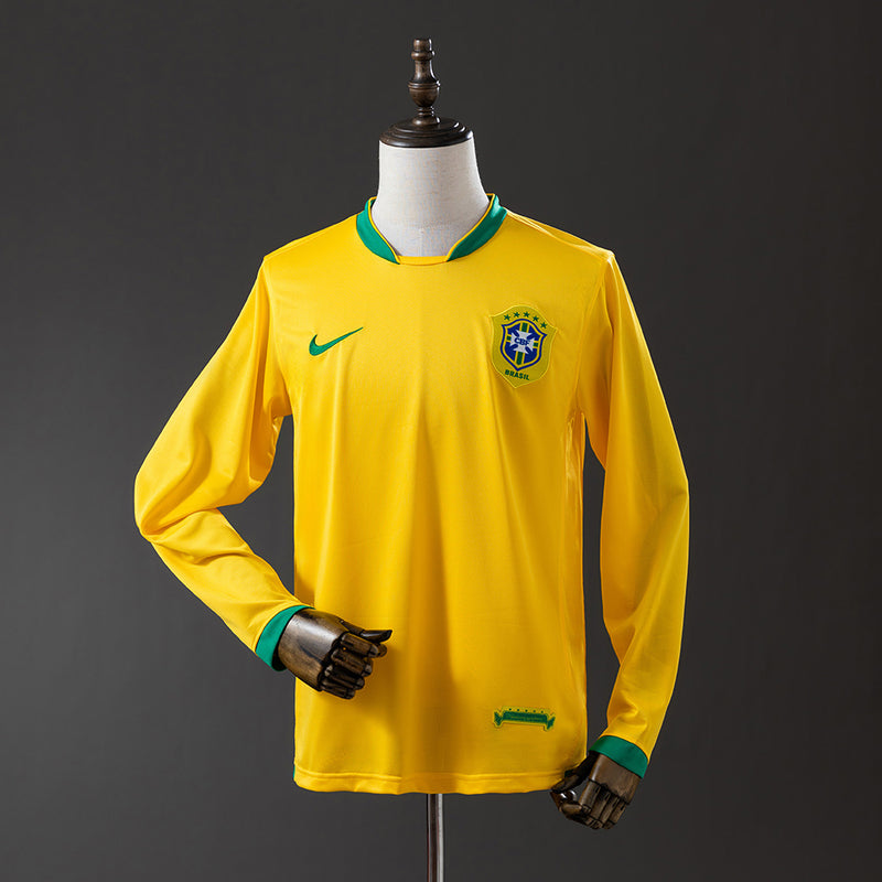 Camisa Seleção Brasileira Retro 2006 - Manga Longa - Allteams Imports