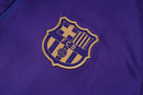 Conjunto de Treino de Inverno Barcelona 2026/27 Roxo e Preto com Dourado