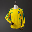 Camisa Seleção Brasileira Retro 2002 - Manga Longa - Allteams Imports