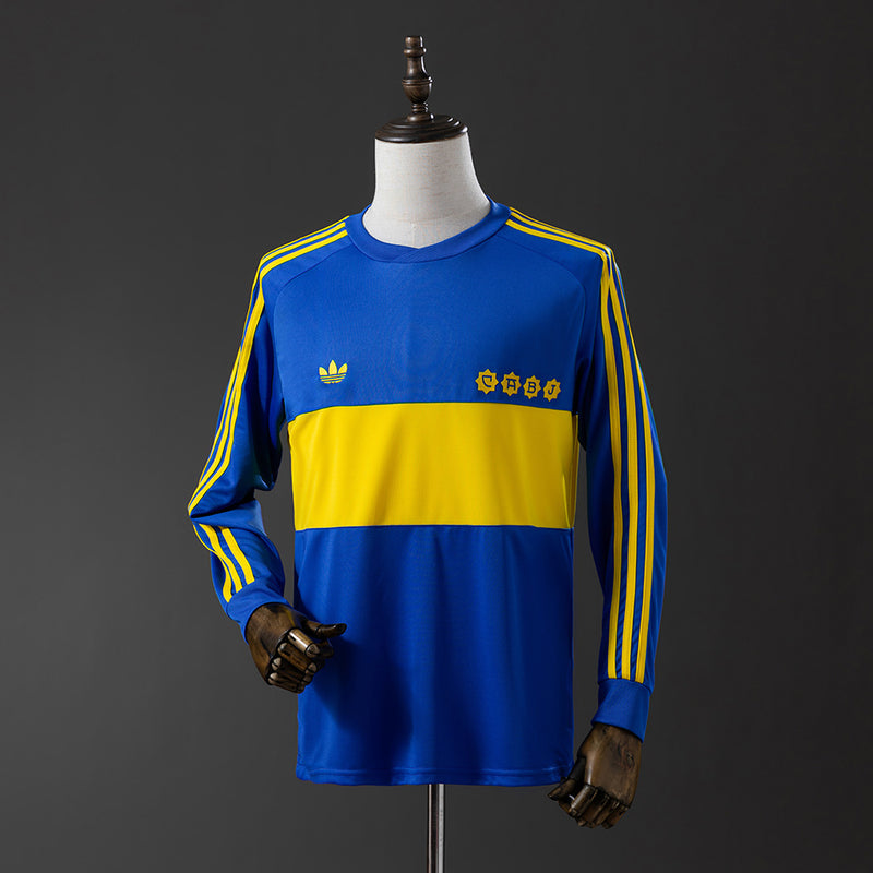 Camisa Retro Boca Juniors 1981 - Manga Longa - Allteams Imports