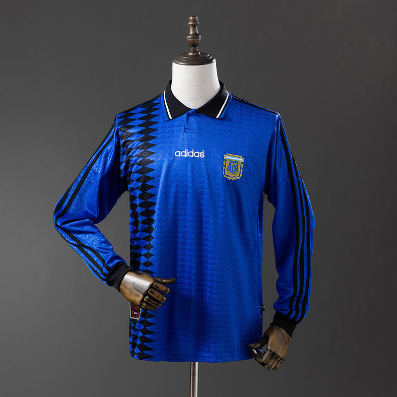 Camisa Seleção Argentina Retro 1994 - Manga Longa - Allteams Imports