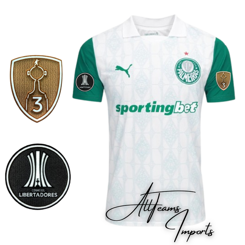 Camisa II Lançamento Palmeiras 25/26 + Pacth Libertadores (Masculino)