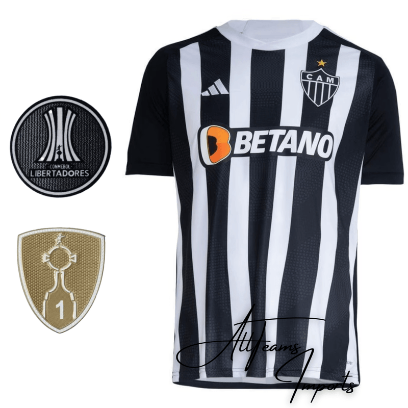 Camisa Atlético Mineiro 24/25 + Pacths Libertadores (Masculino)