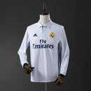 Camisa Retrô Real Madrid 2016/17 Home Manga Longa Premium + Patches Champions League | Allteams Imports