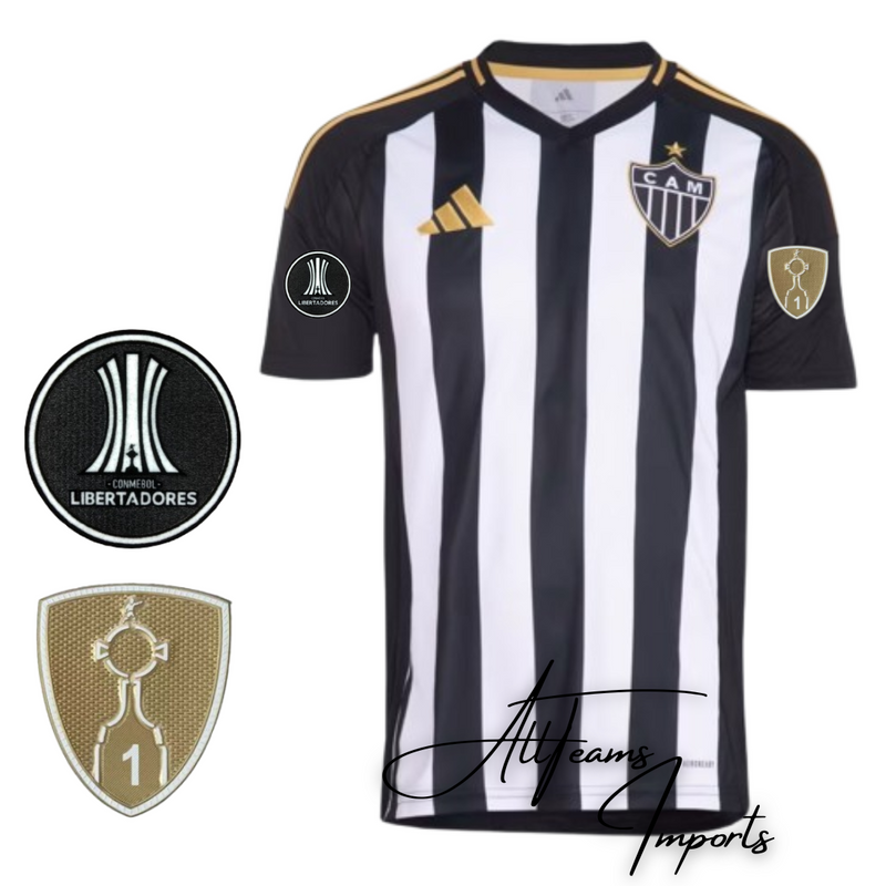 Camisa lançamento Atlético Mineiro 25/26 + Pacths Libertadores (Masculino)