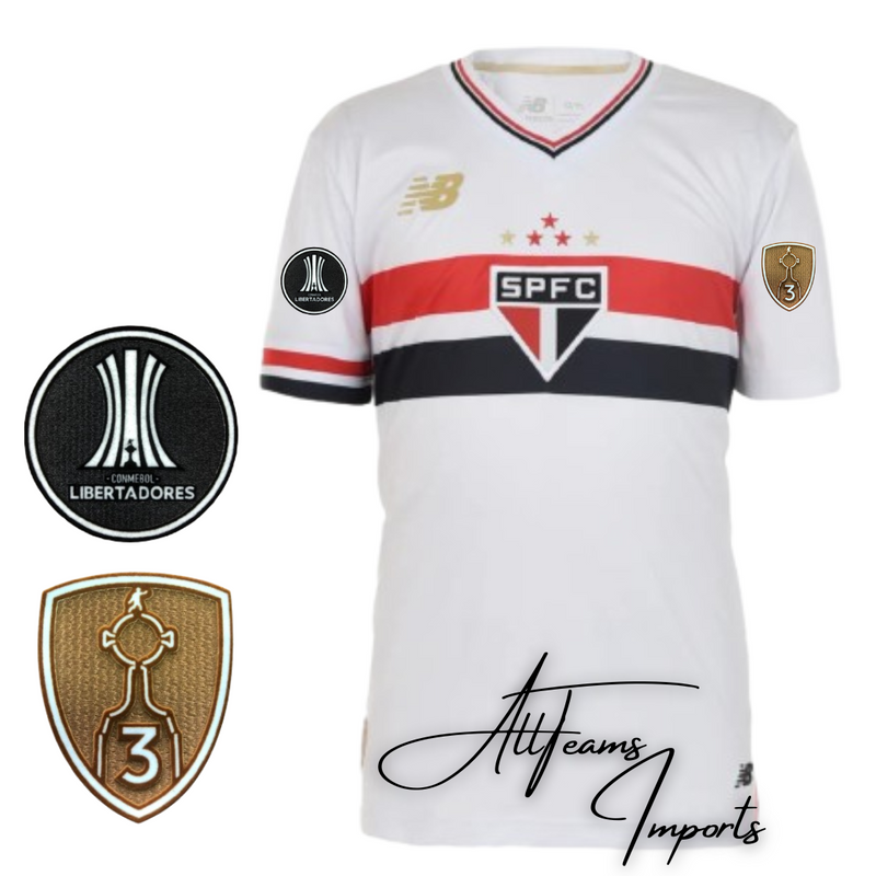 Camisa Lançamento São Paulo 25/26 + Pacths Libertadores