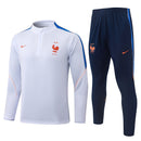 Conjunto de Treino de Inverno França 2026/27 Branco e Azul-Marinho