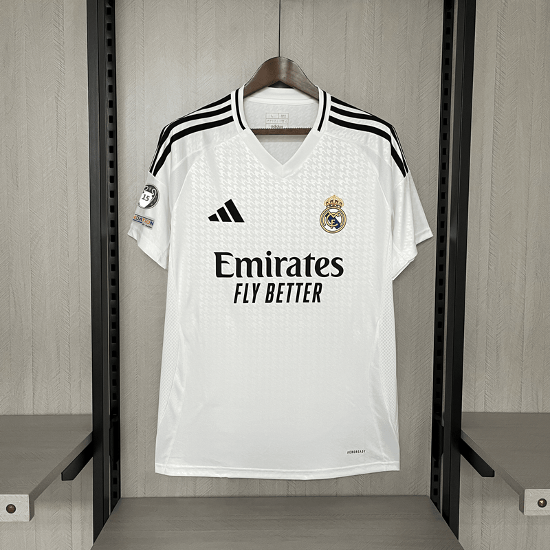 Camisa Real Madrid 24/25 + Pacths Champions League