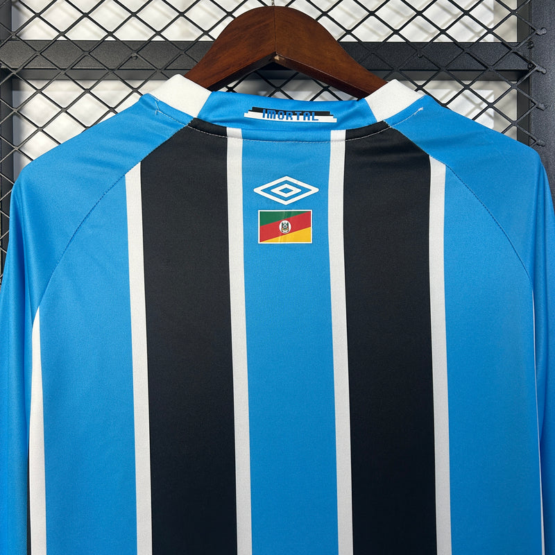 Camisa Manga Longa Lançamento Grêmio 25/26 + Patchs Libertadores