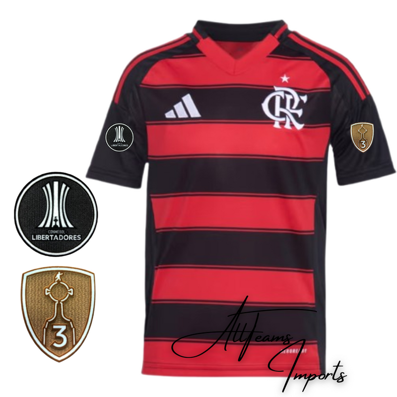 Camisa Lançamento Flamengo 25/26 + Pacths Libertadores