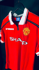 Camisa Retrô Manchester United 1998/99 Beckham 7 - Tamanho M Pronta Entrega