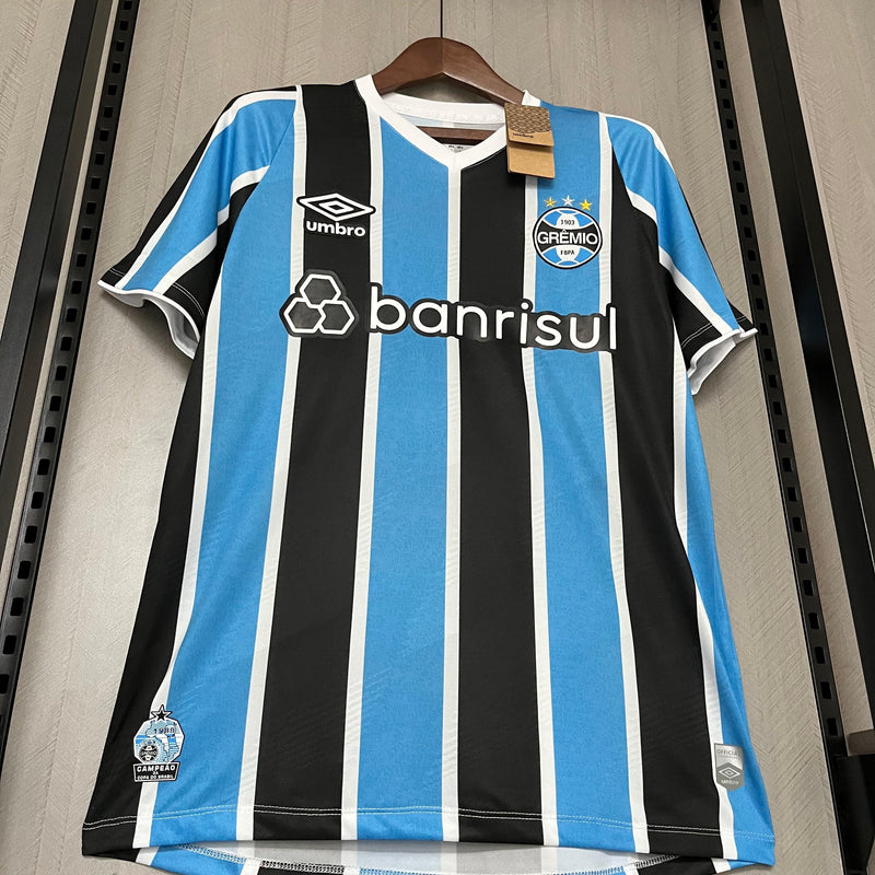 Camisa Grêmio 24/25 + Pacths Libertadores (Masculino)