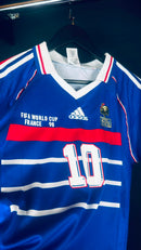 Camisa Retrô França 1998 Zidane 10 - Tamanho M Pronta Entrega