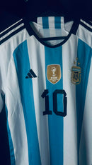 Camisa Argentina Campeã do Mundo 2022 Messi 10 Tamanho M Pronta Entrega