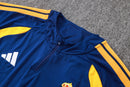 Conjunto de Treino de Inverno Real Madrid 2026/27 Azul-Marinho e Dourado