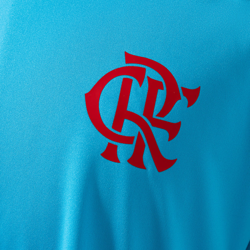 Camisa Torcedor Flamengo 25/26 Treino Comissão Adidas Feminina - Azul+Vermelho