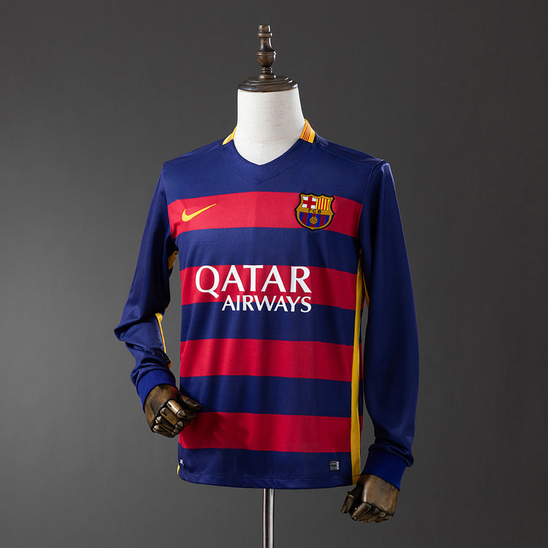 Camisa Retro Barçelona 2015/16 - Manga Longa - Allteams Imports