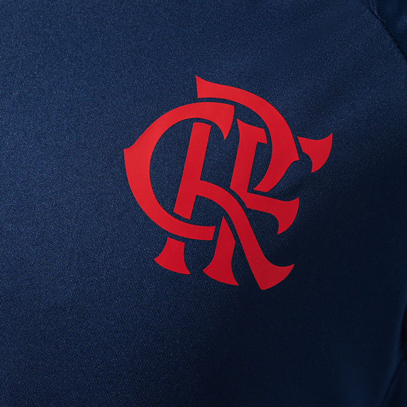 Camisa Torcedor Flamengo 25/26 Treino Comissão Adidas Feminina - Azul+Vermelho
