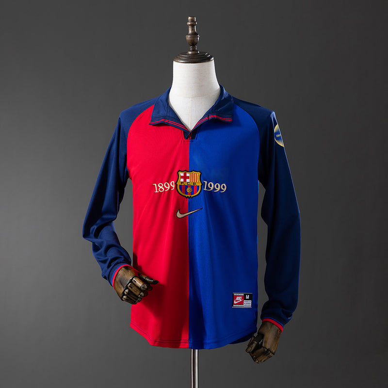 Camisa Barcelona 1999 - Manga Longa - Allteams Imports
