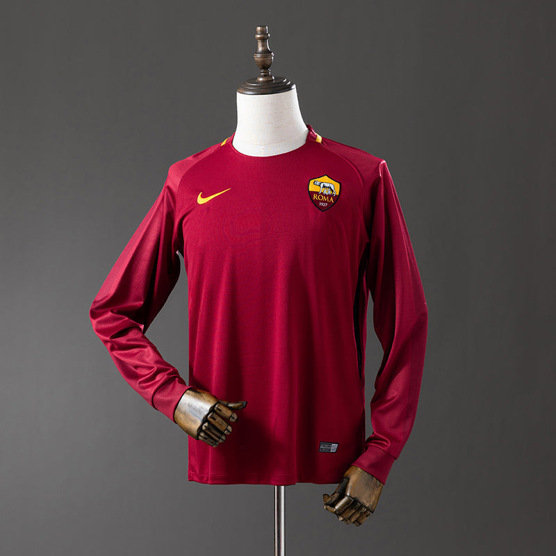 Camisa Retro Roma 2017/18 - Manga Longa - Allteams Imports