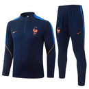 Conjunto de Treino de Inverno França 2026/27 Branco e Azul-Marinho