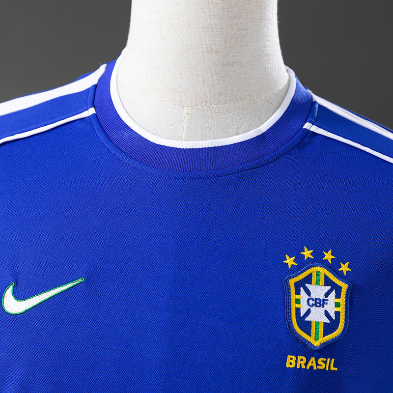 Camisa II Seleção Brasileira Retro 1998 - Manga Longa - Allteams Imports a)
