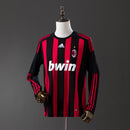 Camisa Retro Manga Longa AC Milan 2009/10 -  Ronaldinho Gaucho Personalizada
