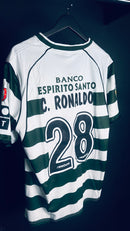 Camisa GG Retrô Sporting 2002 - C. Ronaldo - Primeiro Time no Profissional