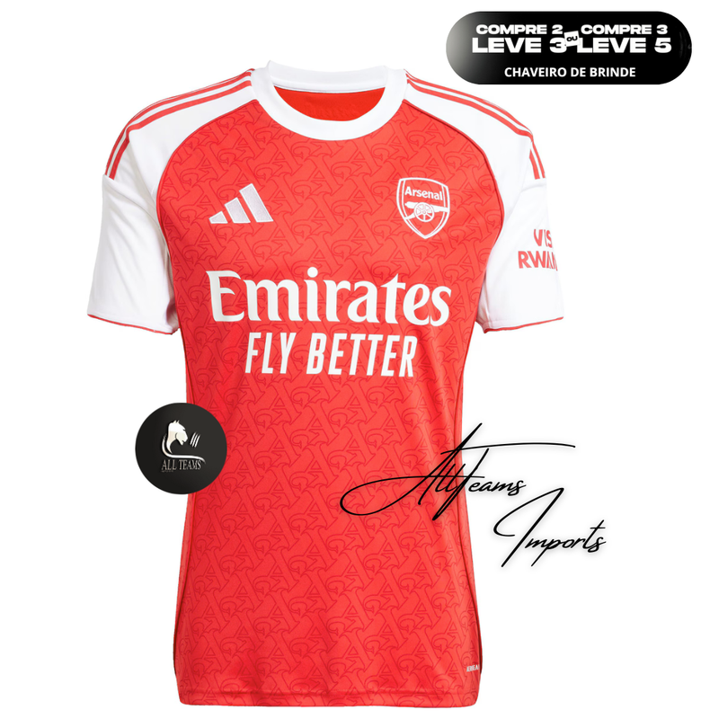 Camisa Arsenal 25/26 MASCULINO - Torcedor - Allteams Imports