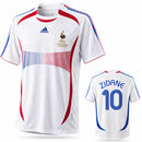 Camisa Retrô Seleção França 2006 Branca Zidane 10
