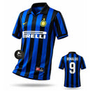 Camisa Retrô Inter de Milão 1998/99 Ronaldo Fenômeno 9 Masculina