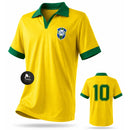 Camisa Retrô Seleção Brasileira 1958 Rei Pelé Personalizada