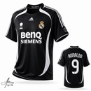 Camisa Retrô Real Madrid 2006/07 Away Preta Ronaldo 9 Premium | Allteams Imports