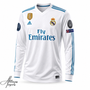 Camisa Retrô Real Madrid 2017/18 Manga Longa Premium + Patches Champions League | Allteams Imports