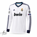 Camisa Retrô Real Madrid 2012/13 Home Manga Longa Premium + Patches Champions League | Allteams Imports