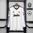 Camisa Retrô Real Madrid 2012/13 Home Manga Longa Premium + Patches Champions League | Allteams Imports