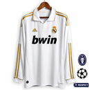 Camisa Retrô Real Madrid 2011/12 Home Manga Longa Premium + Patches Champions League | Allteams Imports