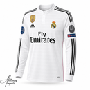 Camisa Retrô Real Madrid 2014/15 Home Manga Longa Premium + Patches Champions League | Allteams Imports