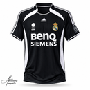Camisa Retrô Real Madrid 2006/07 Away Preta Siemens Mobile Premium | Allteams Imports