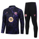 Conjunto de Treino de Inverno Barcelona 2026/27 Roxo e Preto
