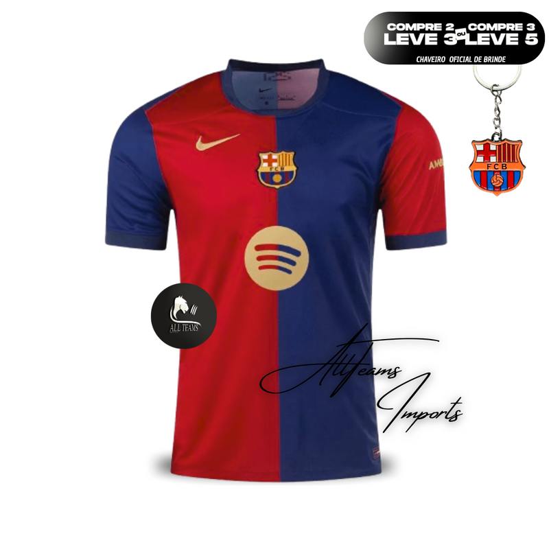 Camisa Barcelona Soccer Jersey 2024/25 Spotify Logo Without
