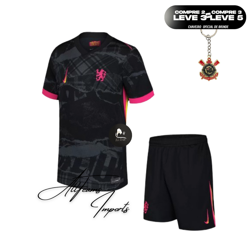 Kid's Chelsea Third Away Jersey Kit(Jersey+Shorts) 2024/25