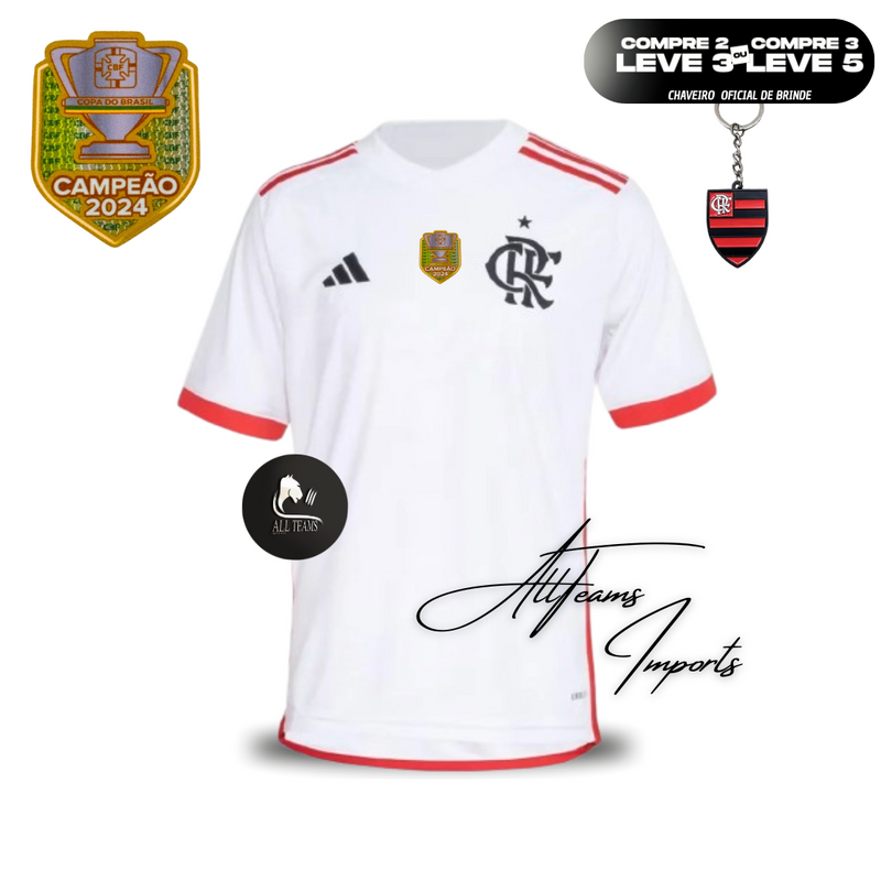 Camisa 2 Flamengo 24/25 + Pacth de Campeão Copa do Brasil 2024 (BRINDE)