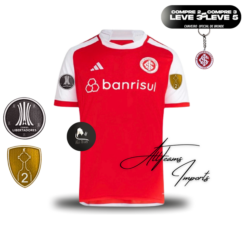 Camisa Torcedor Internacional 24/25 + Pacths Libertadores (Masculino)