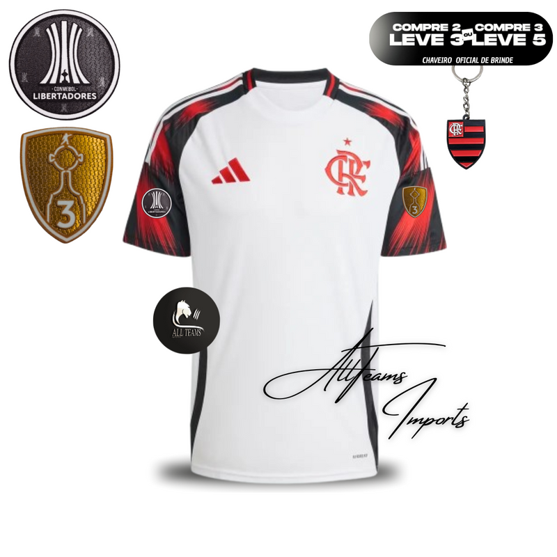 Camisa II Lançamento Flamengo 25/26 + Pacths Libertadores