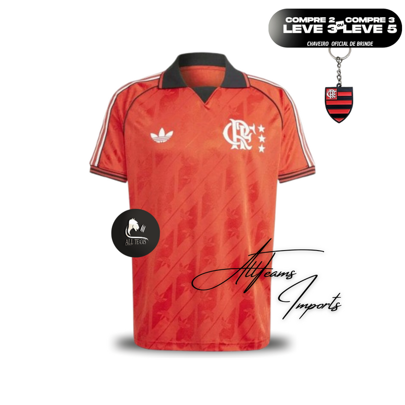 Camisa Flamengo Lifestyle 24/25 Torcedor Adidas Masculina - POUCAS UNIDADES DIPONIVEIS