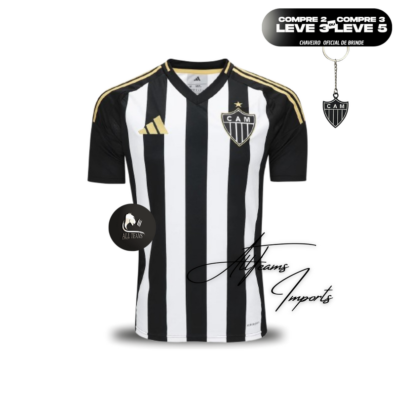 Camisa Atlético Mineiro I 25/26 s/n Torcedor Adidas Masculina - Preto