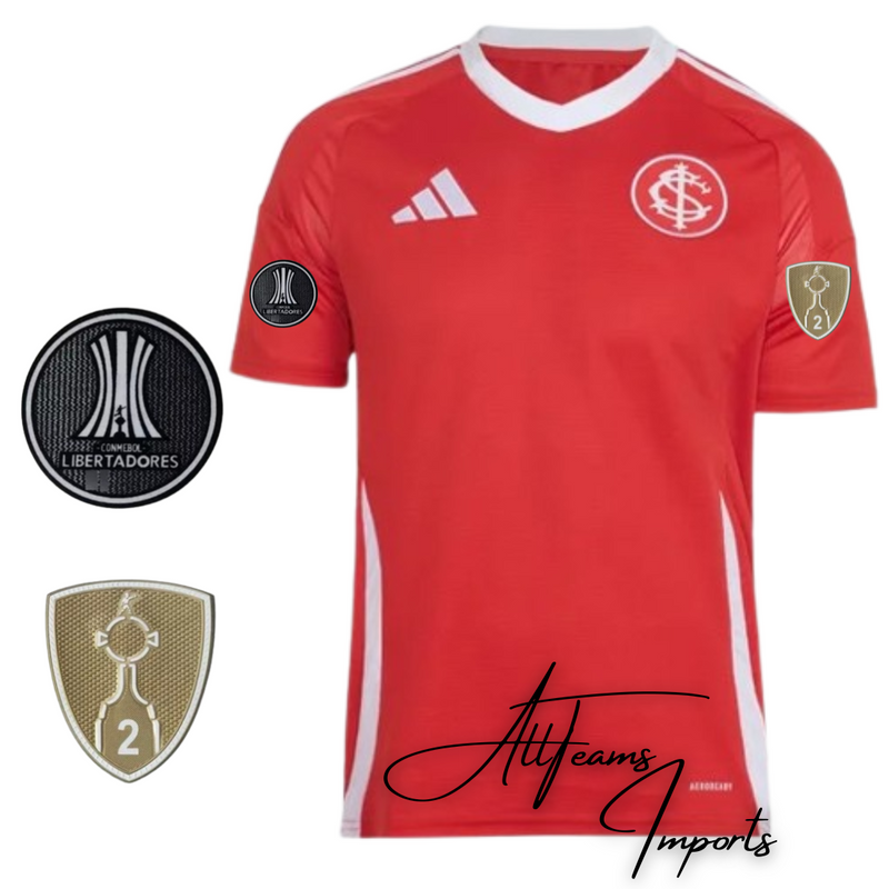 Camisa Masculino Lançamento Internacional 25/26 + Pacths Libertadores