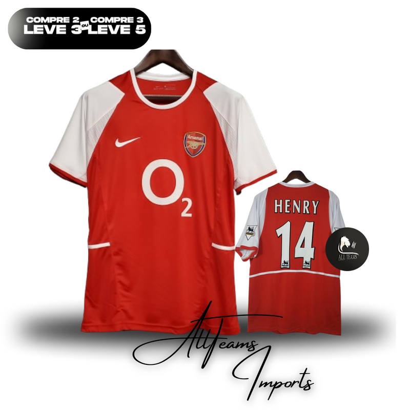 Camisa Retro 1998 Arsenal 2002/04 HENRY